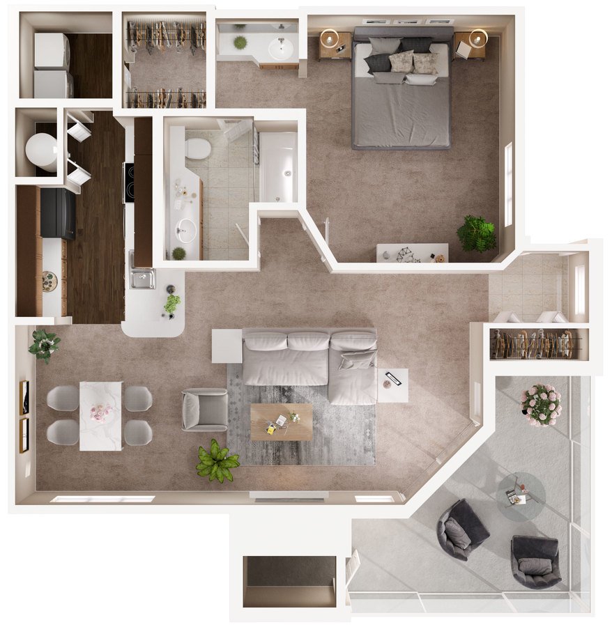 1 Bedroom 1 Bathroom Apartment for rent at Willow Lake Apartments in Indianapolis, IN