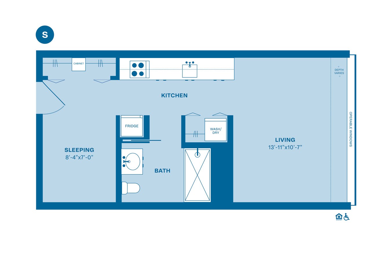 Studio 1 Bathroom Apartment for rent at Harrison Urby in Harrison, NJ