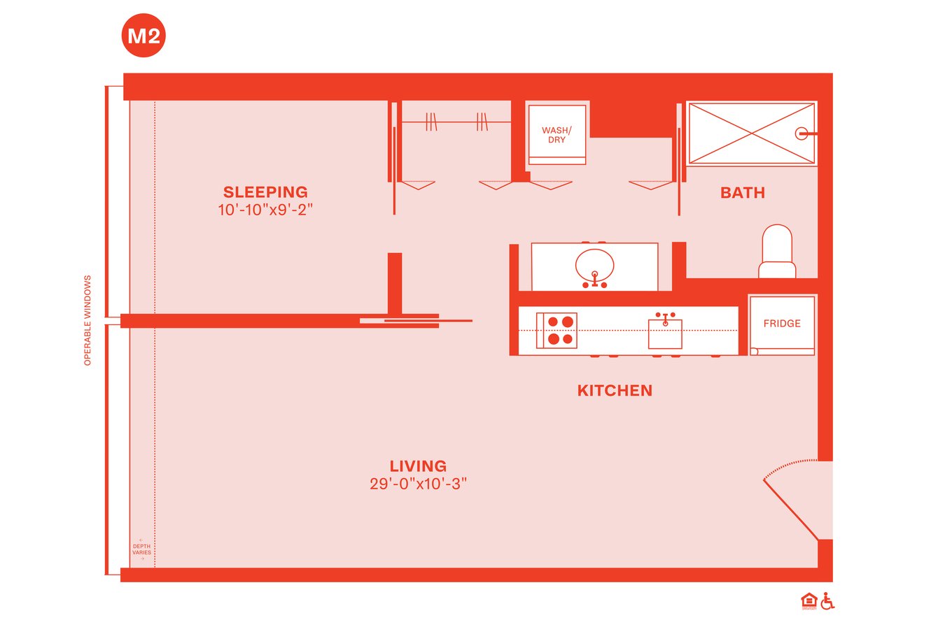 1 Bedroom 1 Bathroom Apartment for rent at Harrison Urby in Harrison, NJ