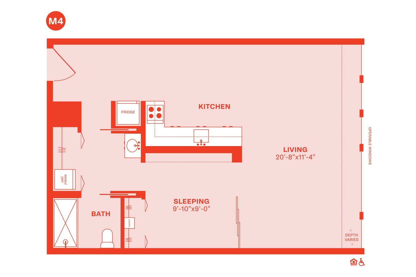 1 Bedroom 1 Bathroom Apartment for rent at Harrison Urby in Harrison, NJ