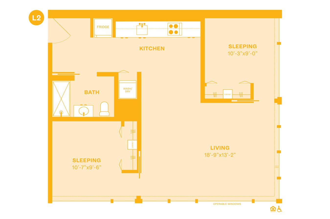 2 Bedrooms 1 Bathroom Apartment for rent at Harrison Urby in Harrison, NJ