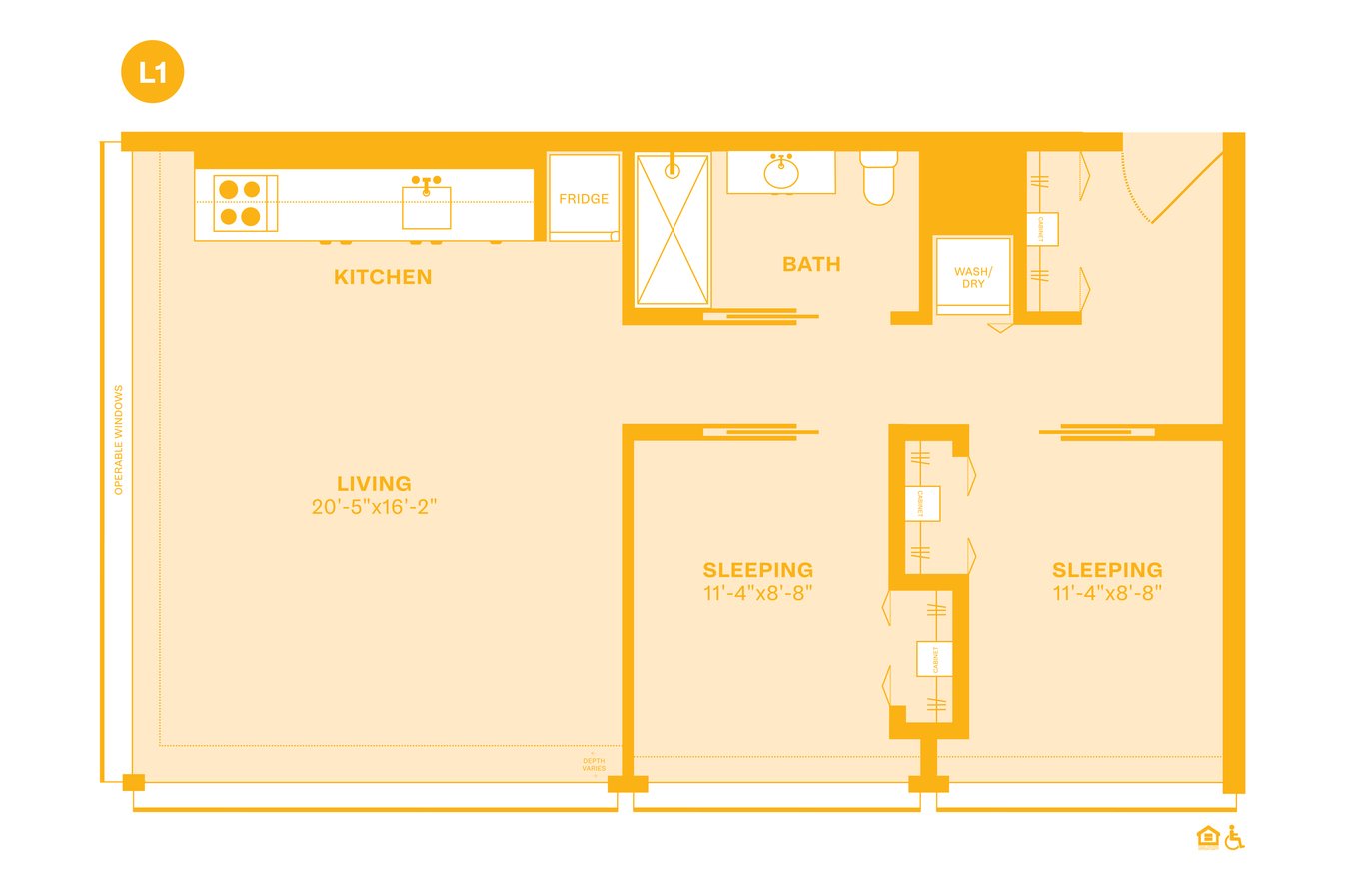 2 Bedrooms 1 Bathroom Apartment for rent at Harrison Urby in Harrison, NJ