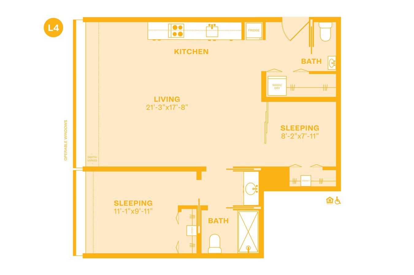 2 Bedrooms 1 Bathroom Apartment for rent at Harrison Urby in Harrison, NJ