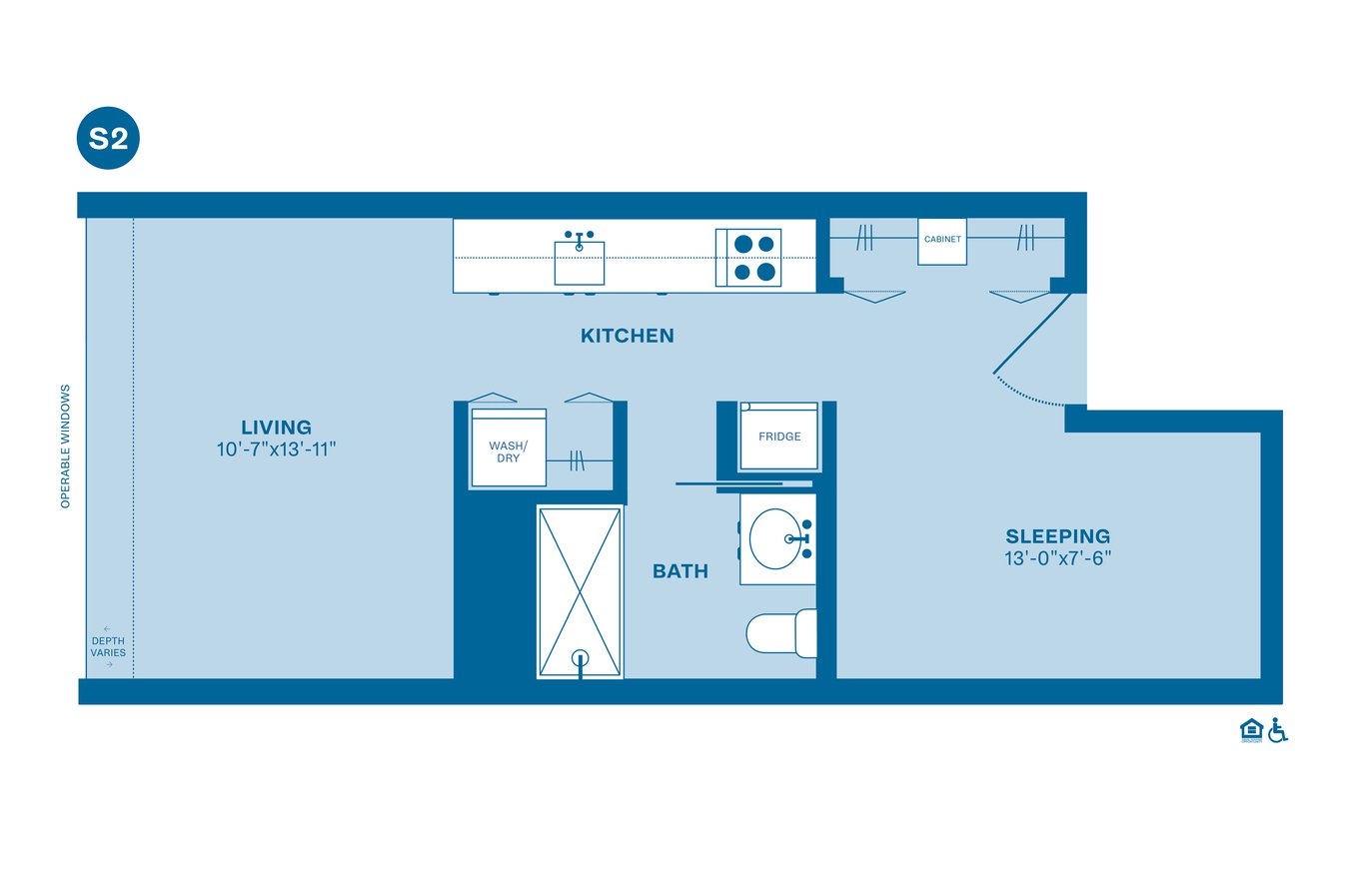 Studio 1 Bathroom Apartment for rent at Harrison Urby in Harrison, NJ