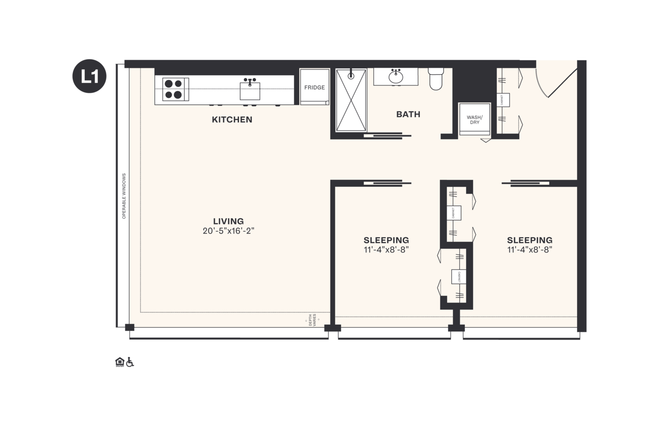 2 Bedrooms 1 Bathroom Apartment for rent at Harrison Urby in Harrison, NJ