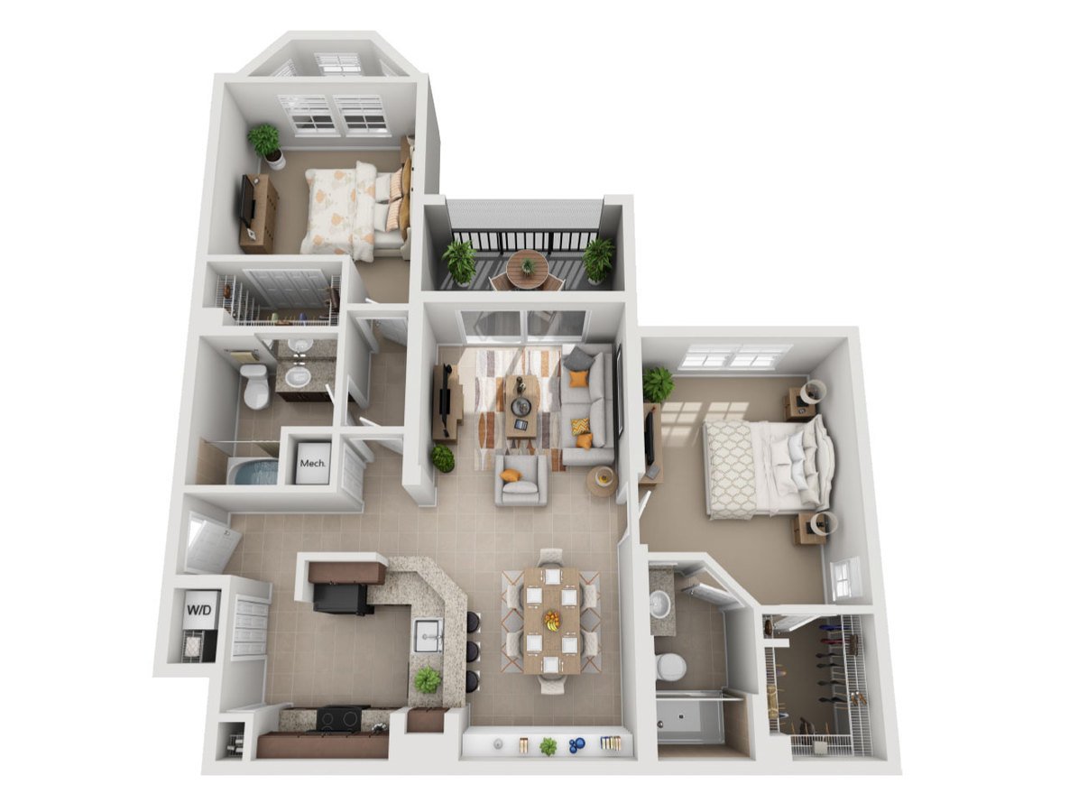 2 Bedrooms 2 Bathrooms Apartment for rent at Sierra Grande Apartments in Naples, FL