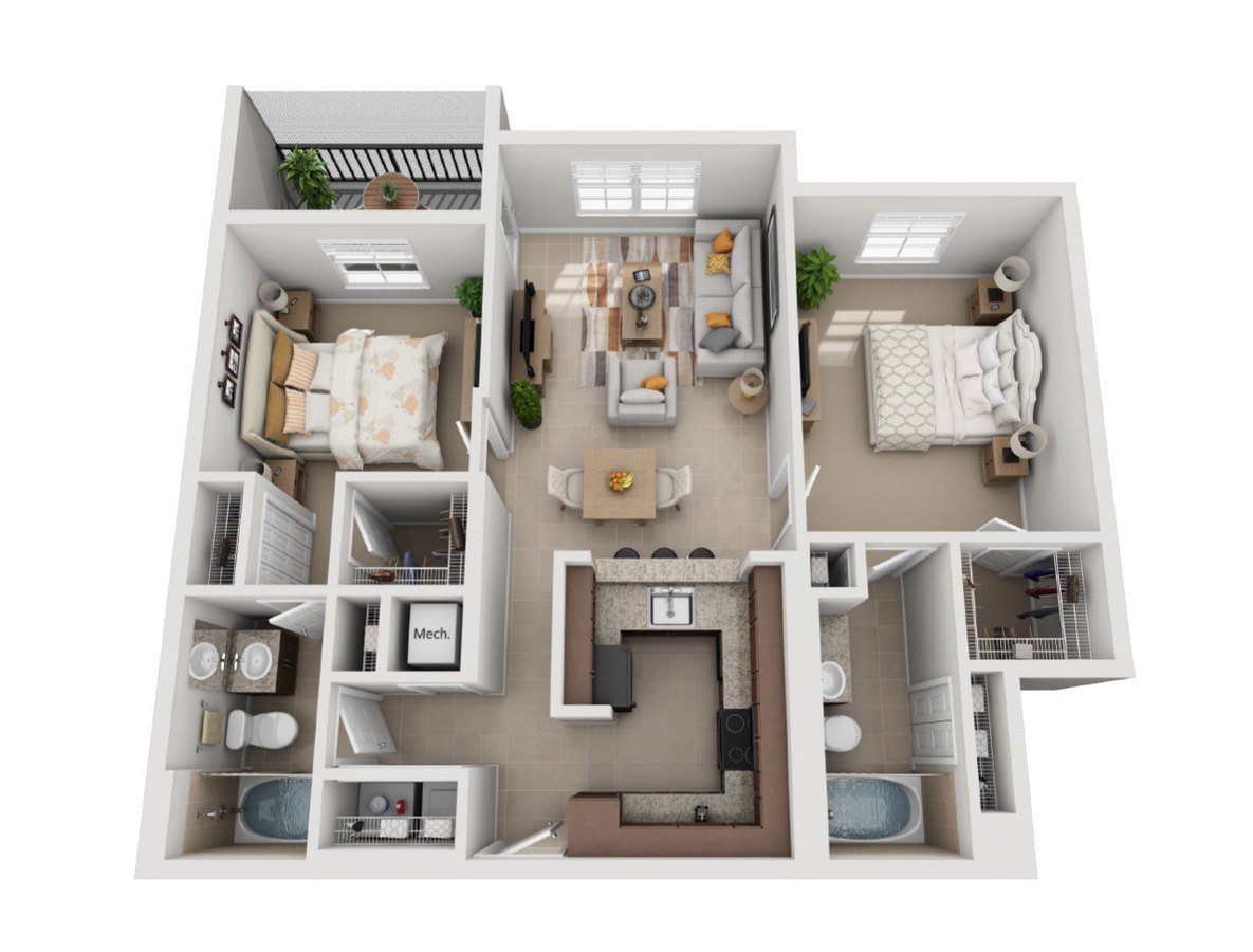 2 Bedrooms 2 Bathrooms Apartment for rent at Sierra Grande Apartments in Naples, FL
