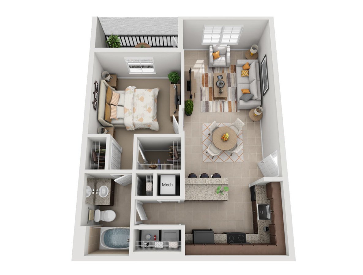 1 Bedroom 1 Bathroom Apartment for rent at Sierra Grande Apartments in Naples, FL