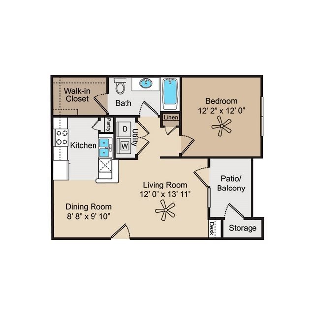 1 Bedroom 1 Bathroom Apartment for rent at Crescent Pointe Apartments in College Station, TX