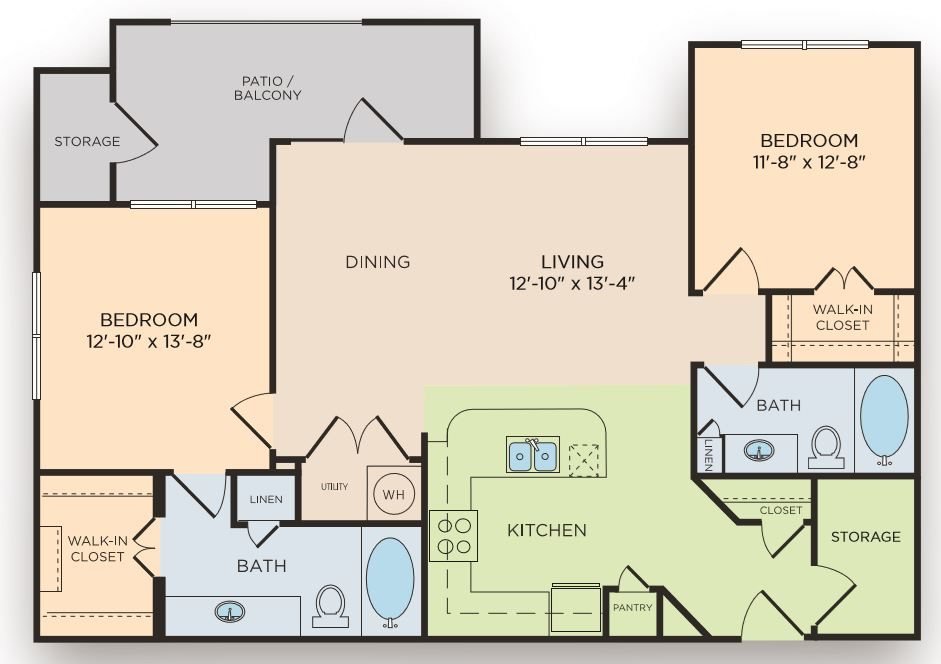 2 Bedrooms 2 Bathrooms Apartment for rent at The Curve At Crescent Pointe in College Station, TX
