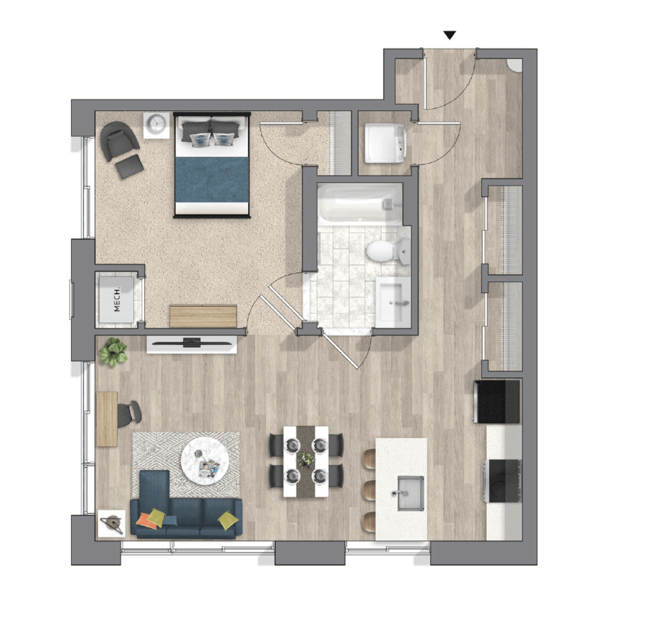 1 Bedroom 1 Bathroom Apartment for rent at The Hub At 31 Brewerytown in Philadelphia, PA