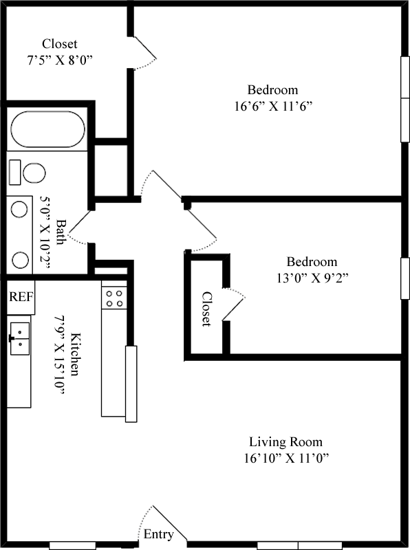 2 Bedrooms 1 Bathroom Apartment for rent at Buffalo Ridge in Princeton, TX