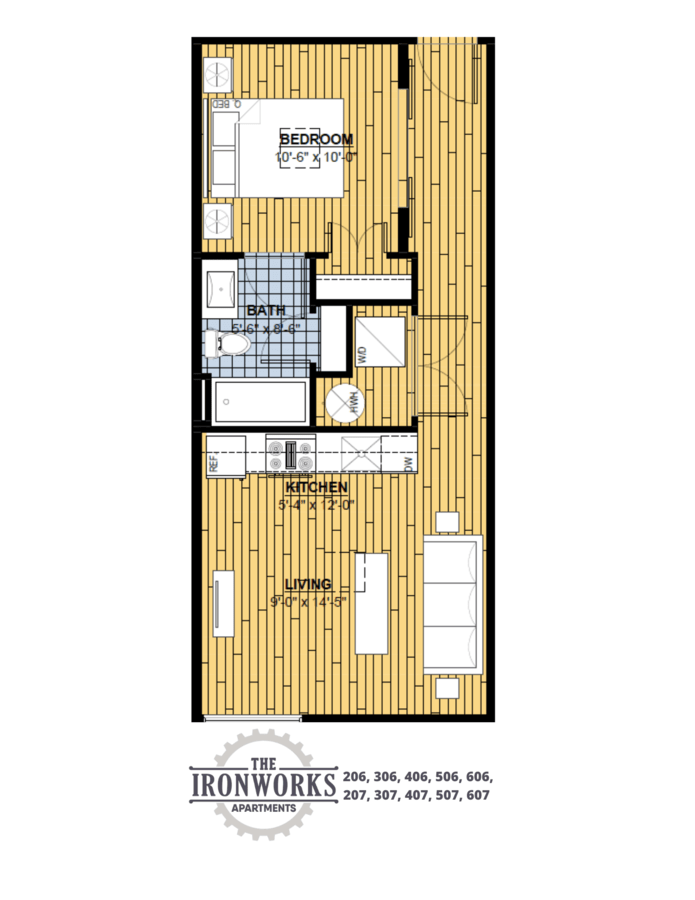 1 Bedroom 1 Bathroom Apartment for rent at The Ironworks Apartments in Philadelphia, PA