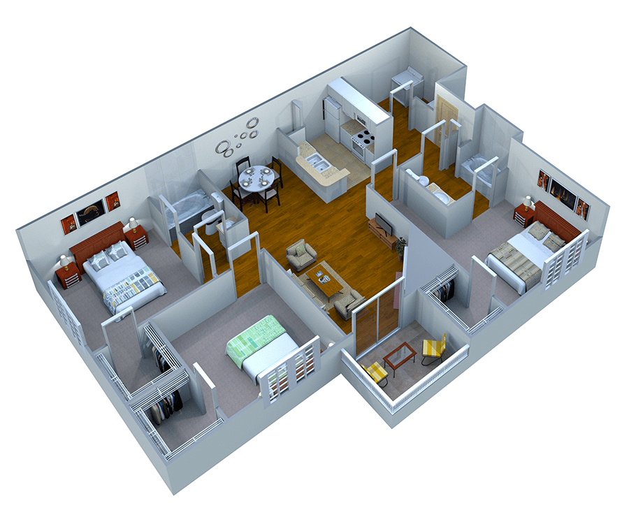 3 Bedrooms 2 Bathrooms Apartment for rent at Park at Eagle Creek in Indianapolis, IN