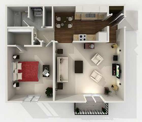 1 Bedroom 1 Bathroom Apartment for rent at Four Seasons Apartments in Omaha, NE