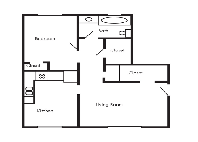 1 Bedroom 1 Bathroom Apartment for rent at Parkwood Manor Apartments in Omaha, NE