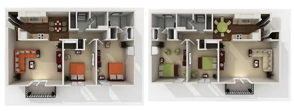 2 Bedrooms 2 Bathrooms Apartment for rent at Four Seasons Apartments in Omaha, NE