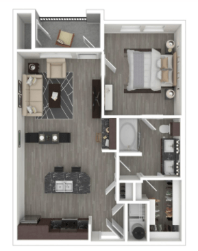 1 Bedroom 1 Bathroom Apartment for rent at Milwee Street in Houston, TX