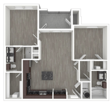 2 Bedrooms 2 Bathrooms Apartment for rent at Milwee Street in Houston, TX