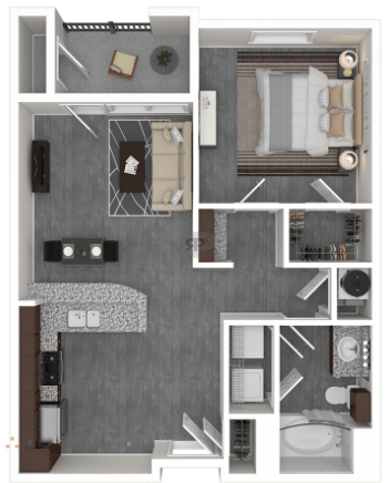 1 Bedroom 1 Bathroom Apartment for rent at Oaks At Wayside in Houston, TX