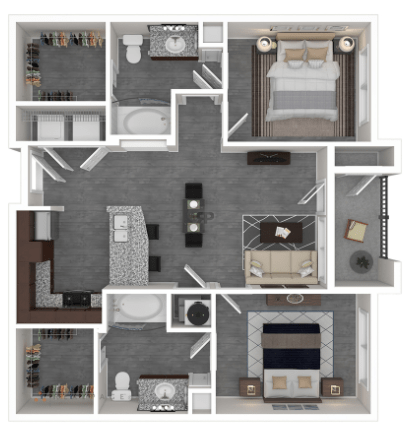 2 Bedrooms 2 Bathrooms Apartment for rent at Oaks At Wayside in Houston, TX