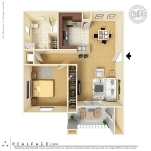 1 Bedroom 1 Bathroom Apartment for rent at Plaza De Magnolia in Houston, TX