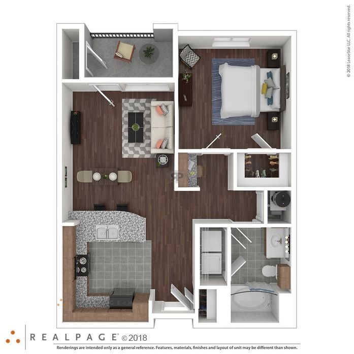 1 Bedroom 1 Bathroom Apartment for rent at Hollister Oaks in Houston, TX