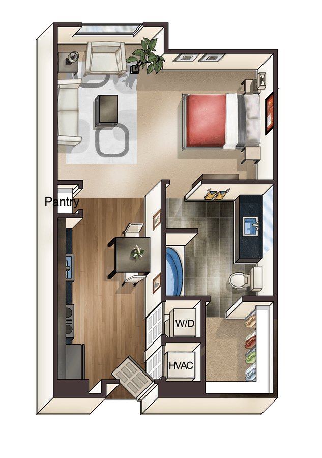 1 Bedroom 1 Bathroom Apartment for rent at Bellrock Bishop Arts in Dallas, TX
