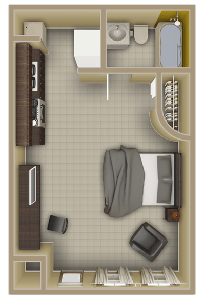 Studio 1 Bathroom Apartment for rent at University Lofts in Tallahassee, FL