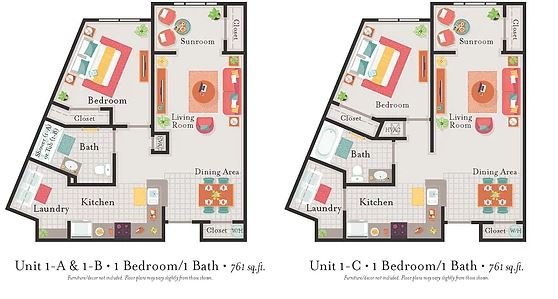 1 Bedroom 1 Bathroom Apartment for rent at Steele Creek Seniors Apartments in Charlotte, NC