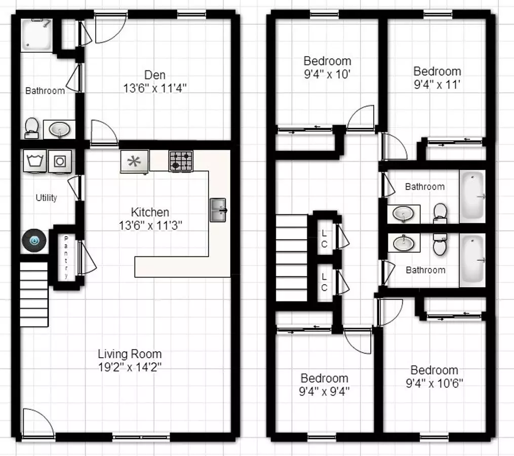 Rutherford Townhomes 4 Bedroom W/den 3 Bathroom House for rent in Blacksburg, VA