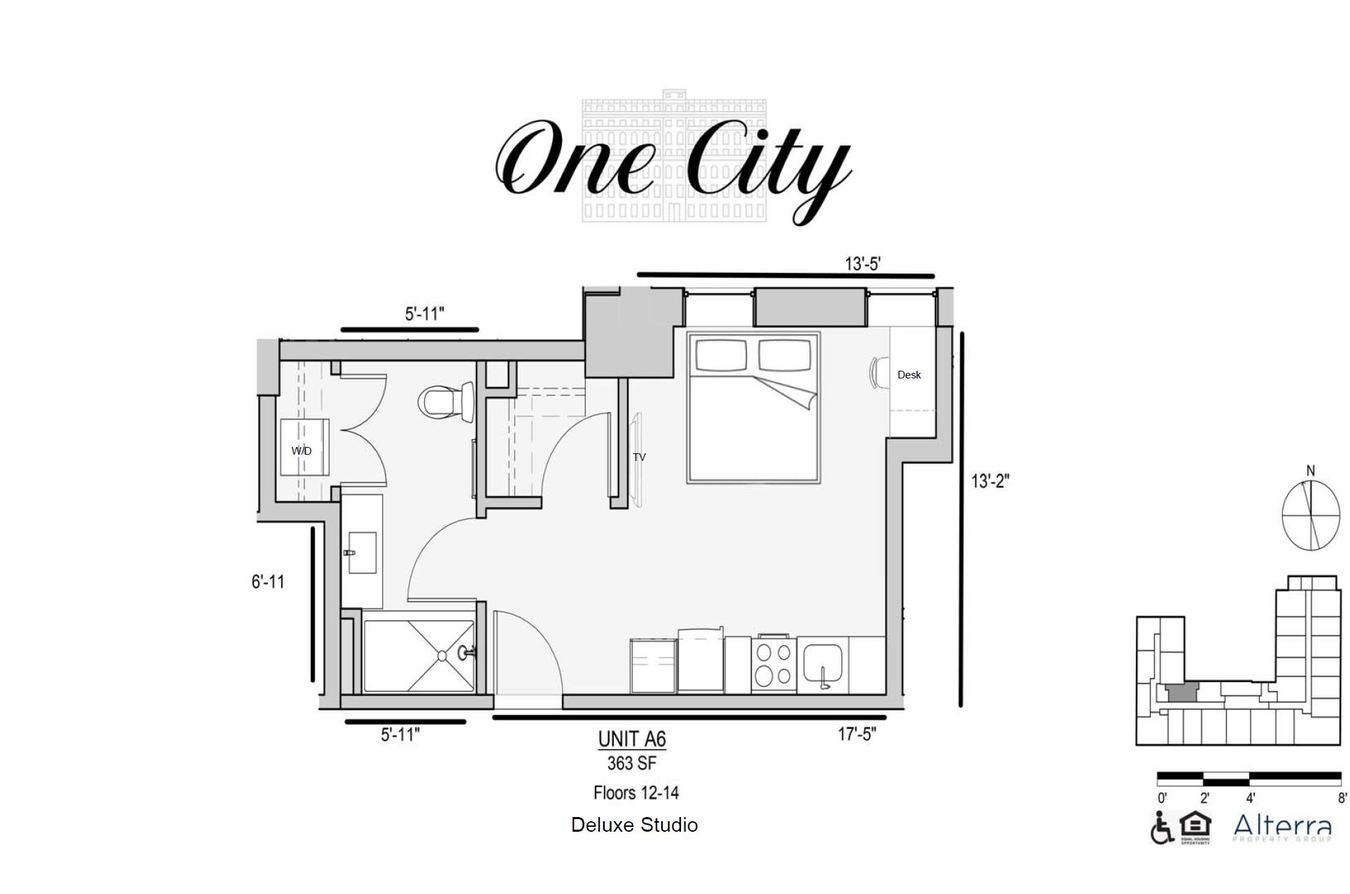Studio 1 Bathroom Apartment for rent at One City in Philadelphia, PA