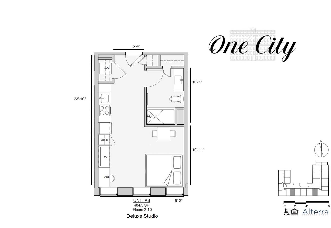 Studio 1 Bathroom Apartment for rent at One City in Philadelphia, PA