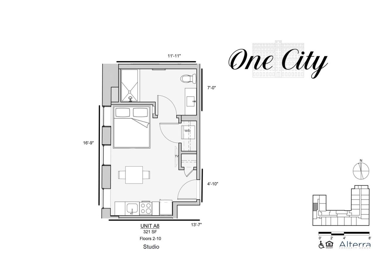 Studio 1 Bathroom Apartment for rent at One City in Philadelphia, PA
