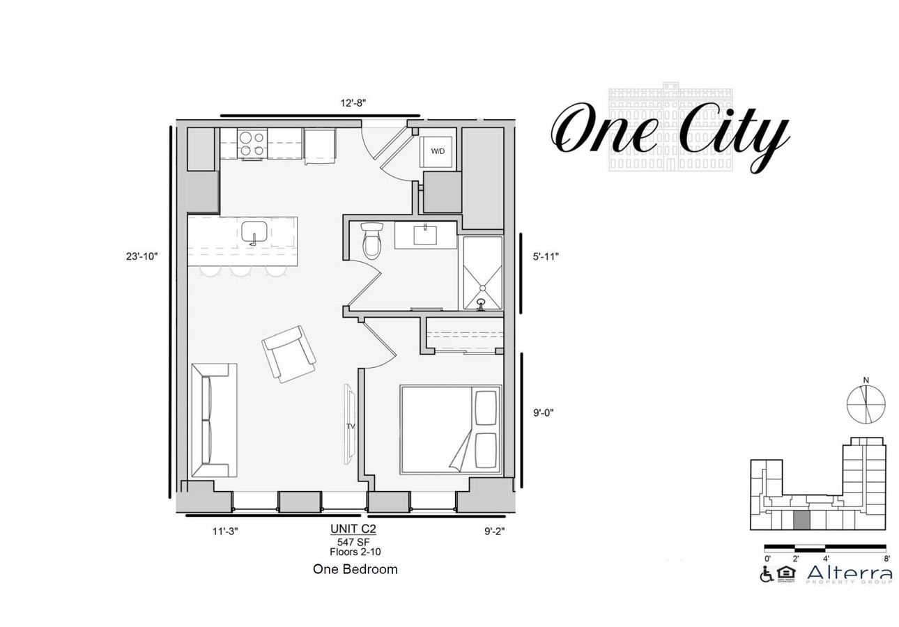 1 Bedroom 1 Bathroom Apartment for rent at One City in Philadelphia, PA