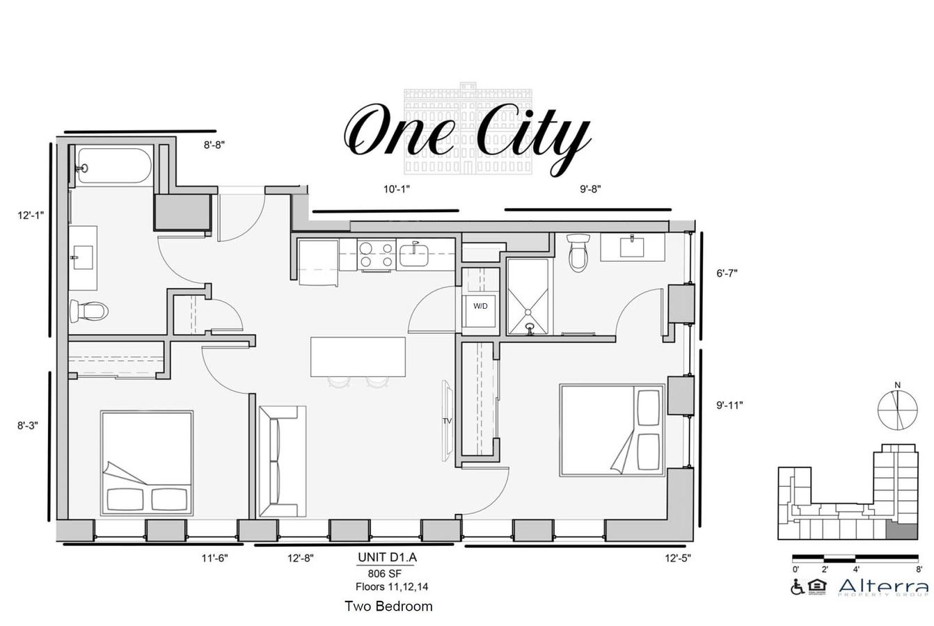 2 Bedrooms 2 Bathrooms Apartment for rent at One City in Philadelphia, PA