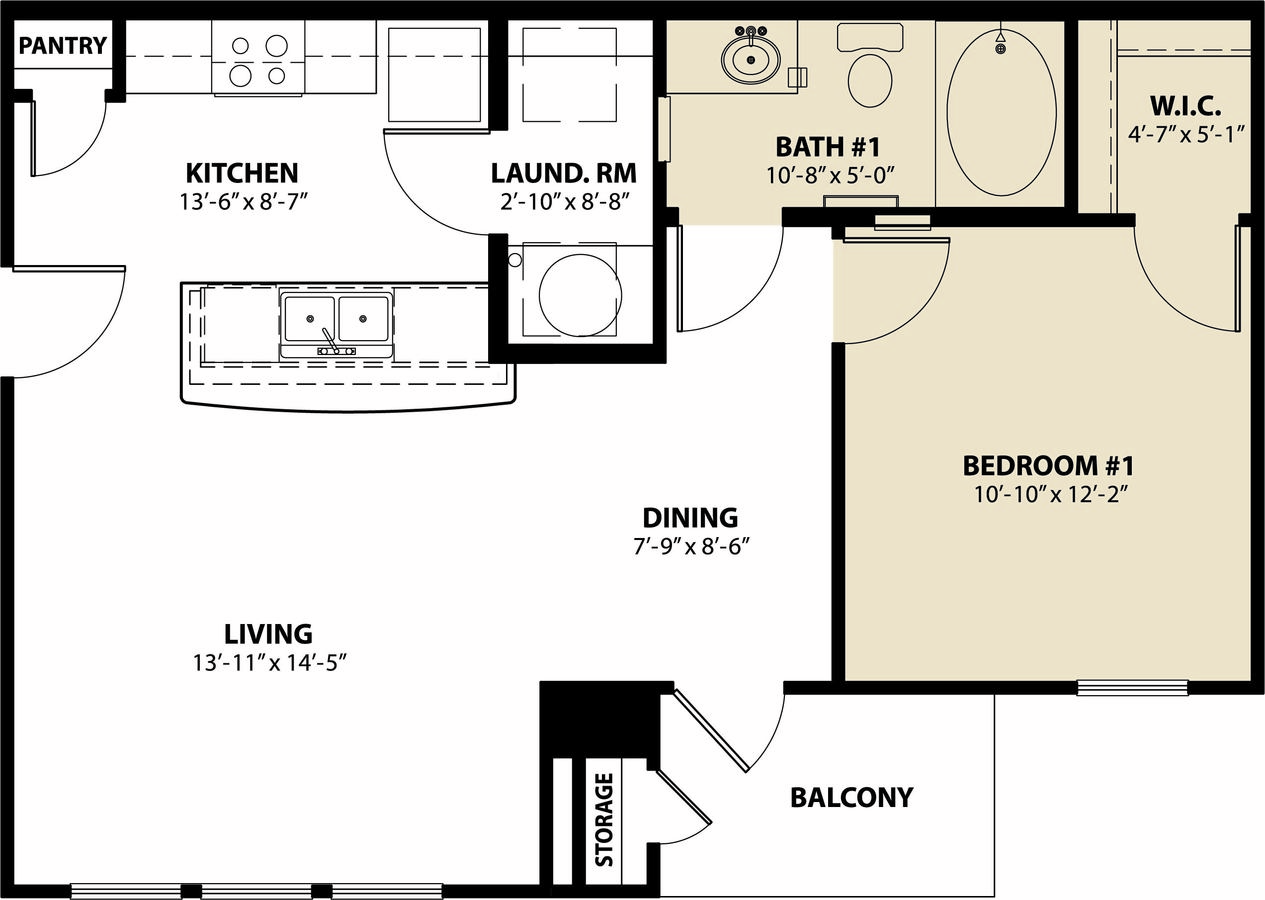 1 Bedroom 1 Bathroom Apartment for rent at Tierra Pointe in Karnes City, TX