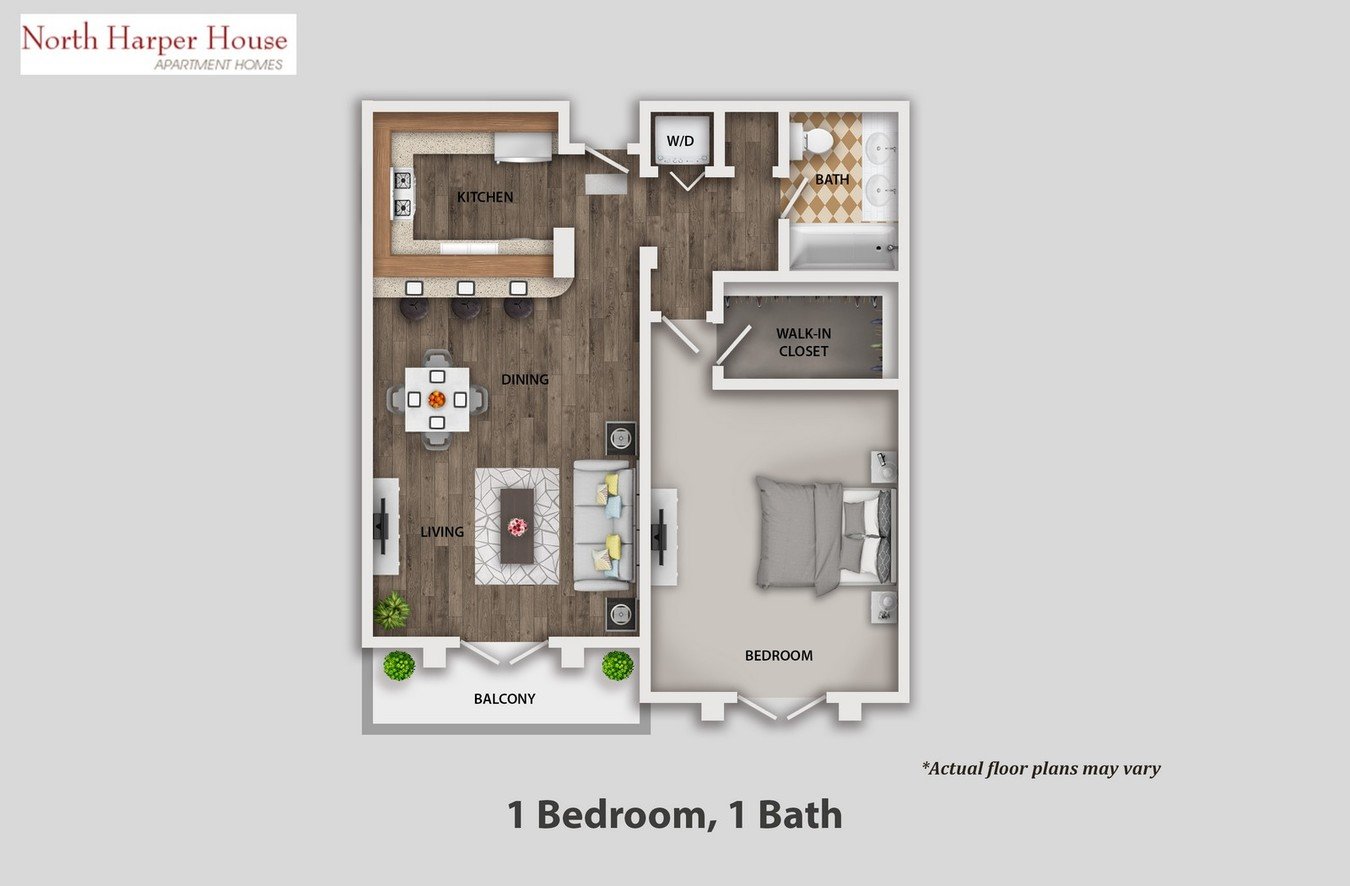 1 Bedroom 1 Bathroom Apartment for rent at North Harper House in West Hollywood, CA