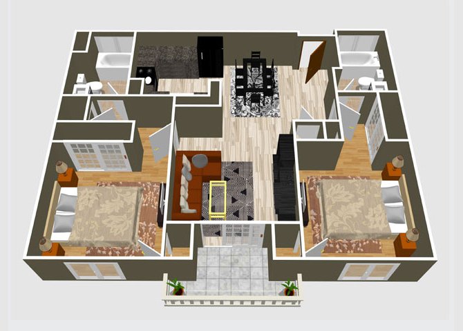 2 Bedrooms 2 Bathrooms Apartment for rent at The Culver in Los Angeles, CA