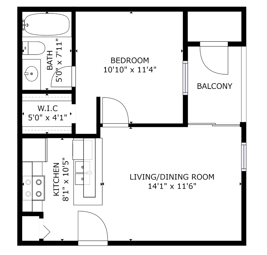 1 Bedroom 1 Bathroom Apartment for rent at The Emerson in Dallas, TX