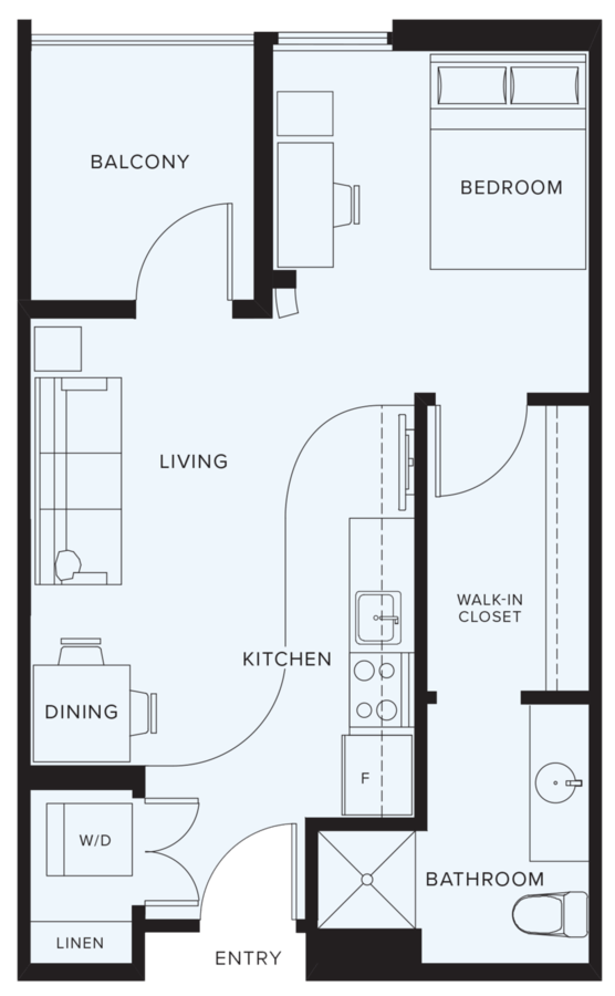 1 Bedroom 1 Bathroom Apartment for rent at 9 on Canal Apartments in Indianapolis, IN