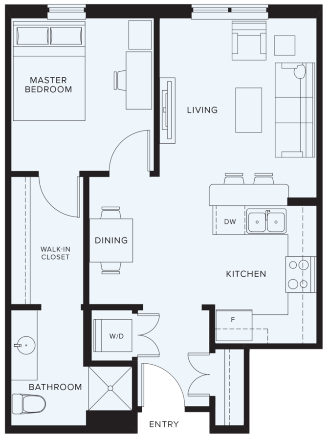 1 Bedroom 1 Bathroom Apartment for rent at 9 on Canal Apartments in Indianapolis, IN