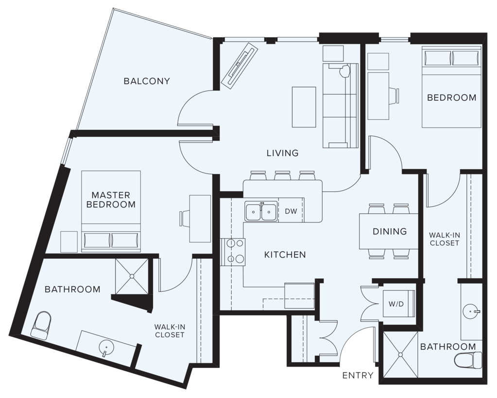 2 Bedrooms 2 Bathrooms Apartment for rent at 9 on Canal Apartments in Indianapolis, IN