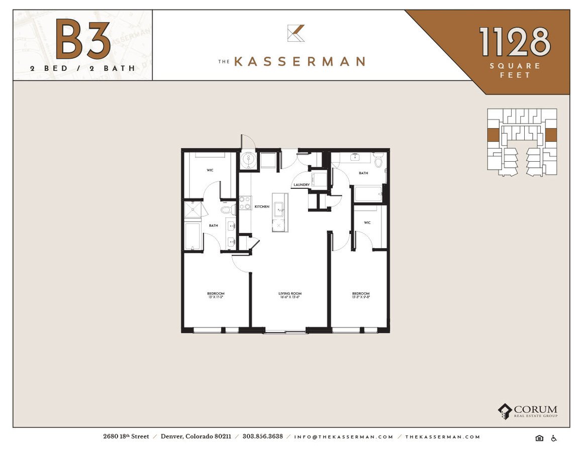 2 Bedrooms 2 Bathrooms Apartment for rent at The Kasserman in Denver, CO