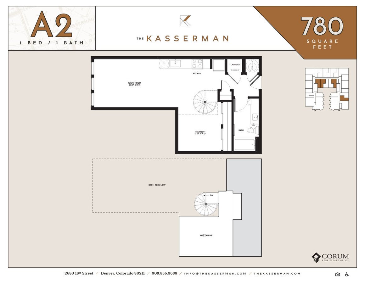 1 Bedroom 1 Bathroom Apartment for rent at The Kasserman in Denver, CO