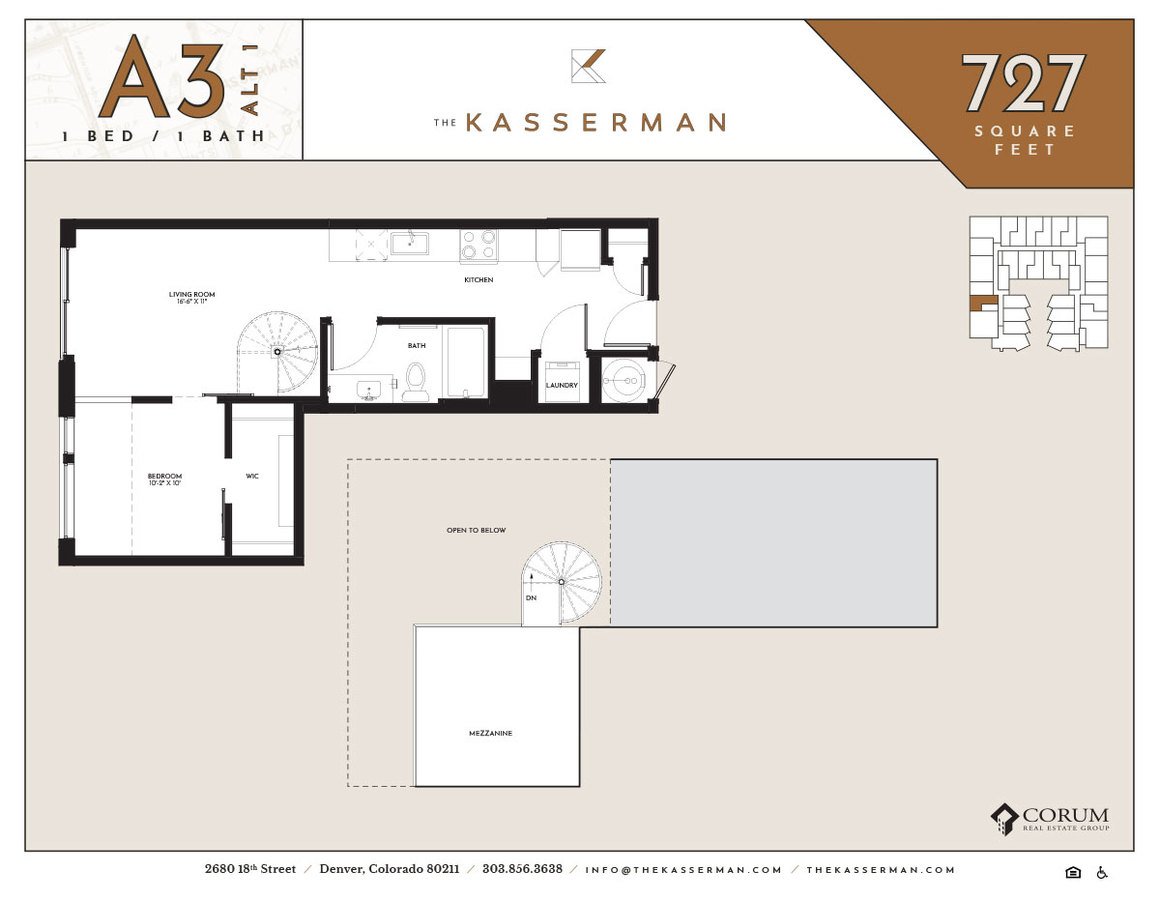 1 Bedroom 1 Bathroom Apartment for rent at The Kasserman in Denver, CO