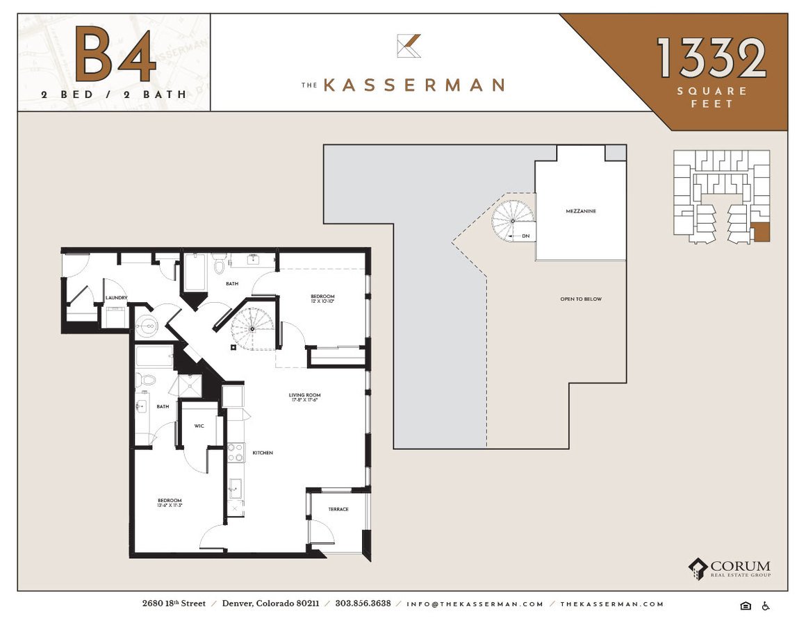 2 Bedrooms 2 Bathrooms Apartment for rent at The Kasserman in Denver, CO