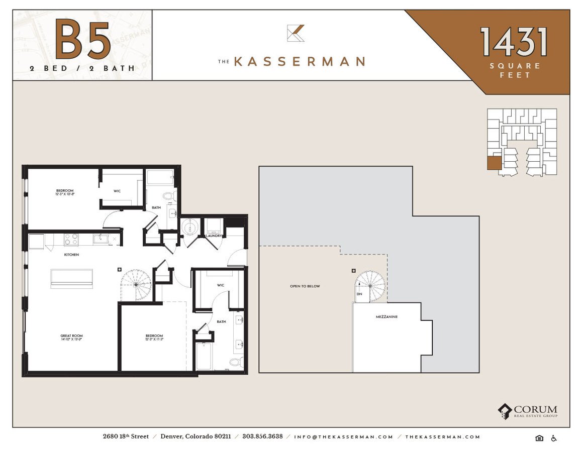 2 Bedrooms 2 Bathrooms Apartment for rent at The Kasserman in Denver, CO