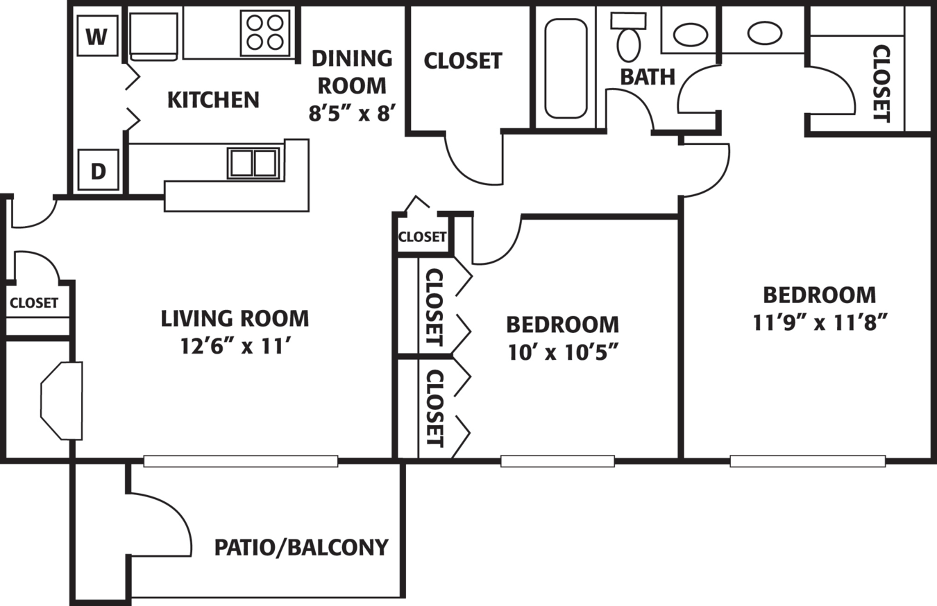 2 Bedrooms 1 Bathroom Apartment for rent at The Park At San Remo in Charlotte, NC
