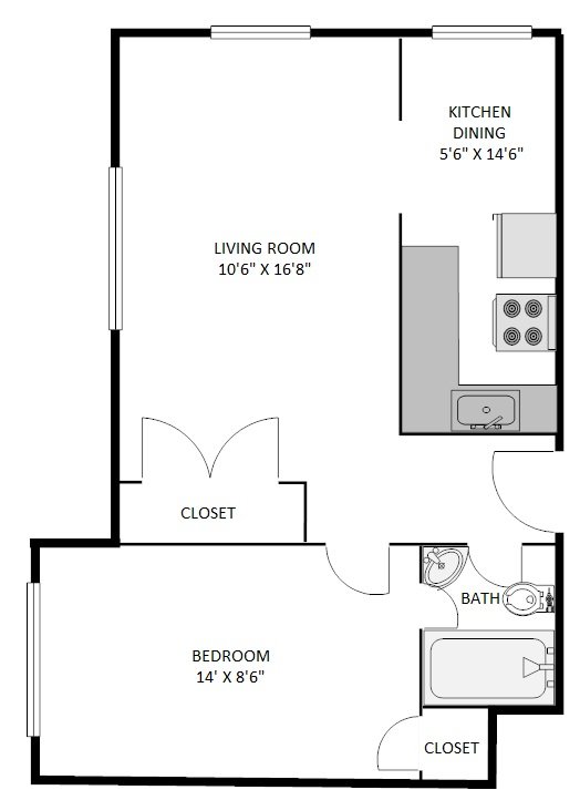 1 Bedroom 1 Bathroom Apartment for rent at The Denver Biltmore in Denver, CO